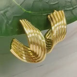 Wave Twisted Hoop Earrings
